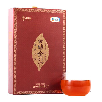 2019年中茶 安化黑茶 手筑茯砖茶 甘醇金茯 950g 盒装