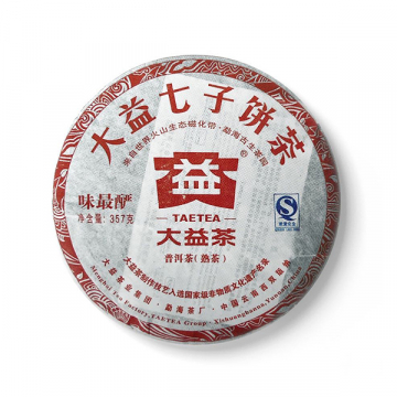 2011年大益 味最酽熟茶 357克七子饼