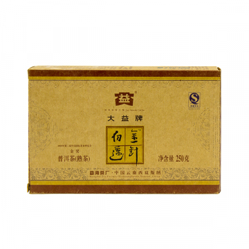 2007年大益 金针白莲砖茶 250克熟茶 茶砖