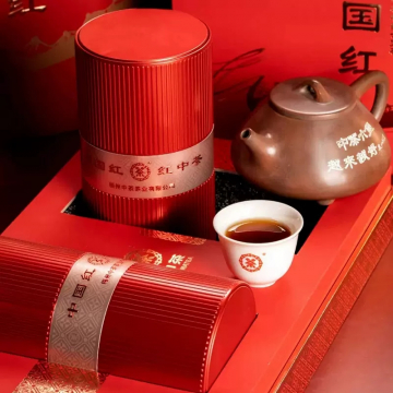 2021年中茶六堡茶 中国红 特茶一年陈化 400克礼盒装