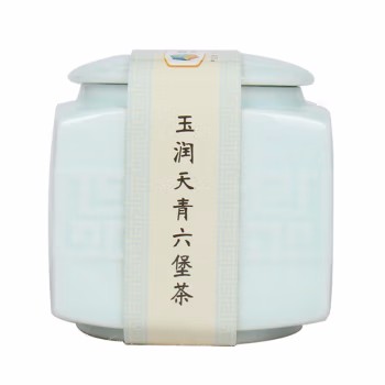 2021年中茶六堡茶 玉润天青散茶70g礼盒装 瓷罐装 